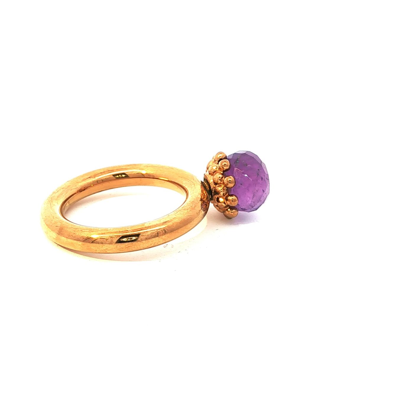 Olga Ribler Anelli: Edelstahl pneu Ring mit Amethyst Ringgrösse 61 – Nuovo (secondo la descrizione) da Luzern venduto da Schmuckoutlet 1