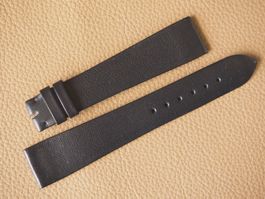 Geschmeidiges flexibles Uhrenband Leder 20mm NOS navy 20x16