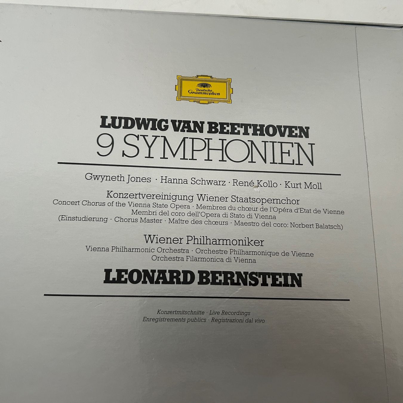 Dischi in vinile: Beethoven - Bernstein, 9 Symphonien / 8  LPs Doppelseitig – Usato da Rheineck venduto da emma.gut 2