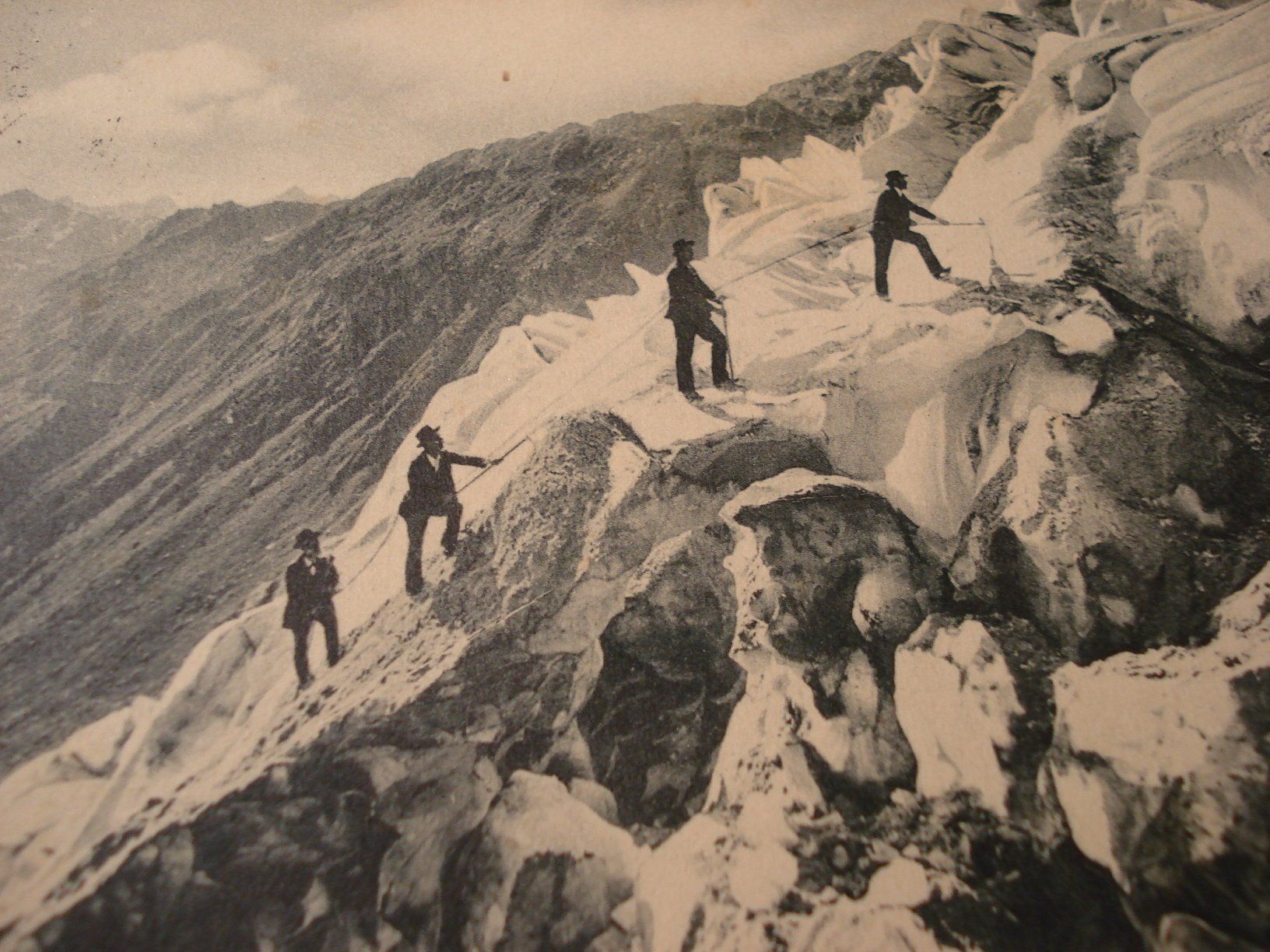 Cartoline postali: Gletscherbesteigung, belebt, 1911, o Scheidegg Wengernalp – Usato da Niederwil AG venduto da morostahu 1