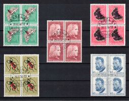 Pro Juventute 1953,  4er-Block Serie mit Zentrum-ʘ Basel