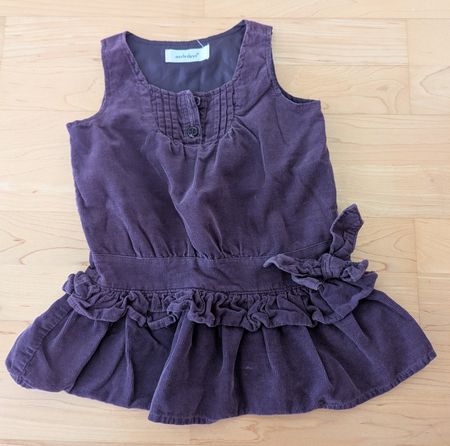 Lila Cordkleid 🍄 Grösse 74/80, Frühling / Herbst-Mode