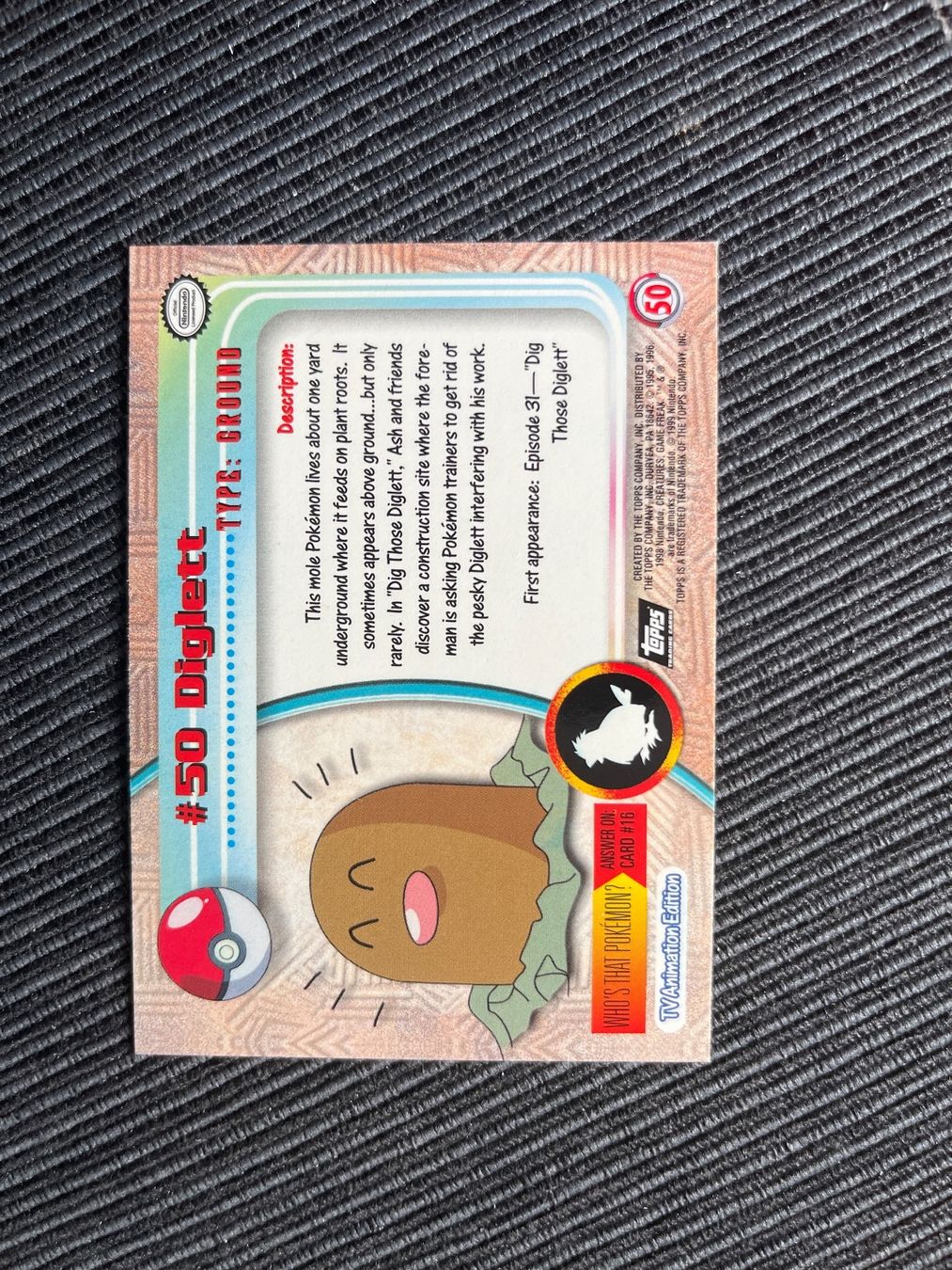 Pokémon Sammelbilder & Trading cards: Pokemon Diglett Digda Holo Topps Series 1 Mint – Neu (gemäss Beschreibung) aus Wabern von Collectfun 1