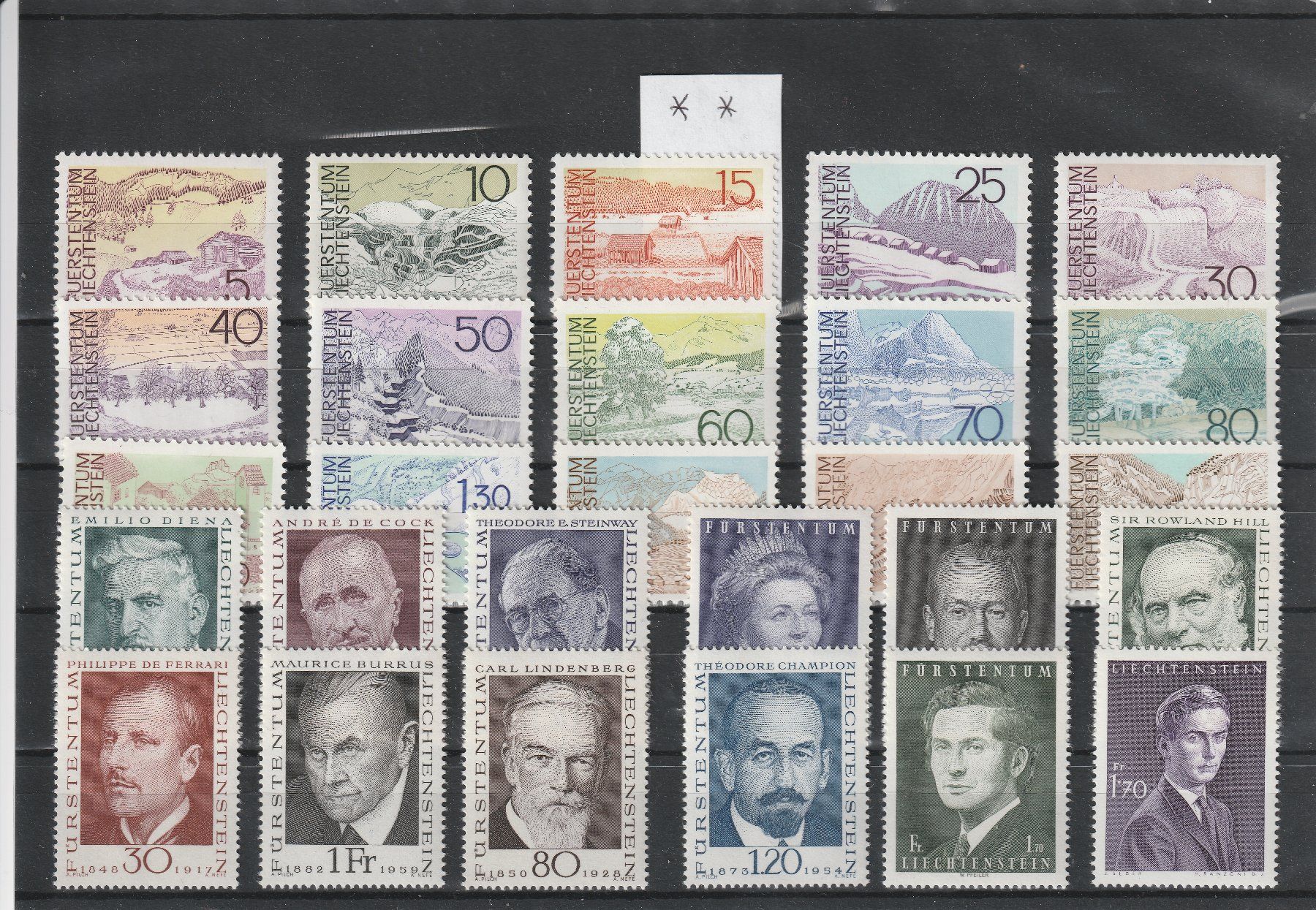 Alle Briefmarken: Liechtenstein Postfrisch ** – Neu (gemäss Beschreibung) aus Breitenbach von anti11