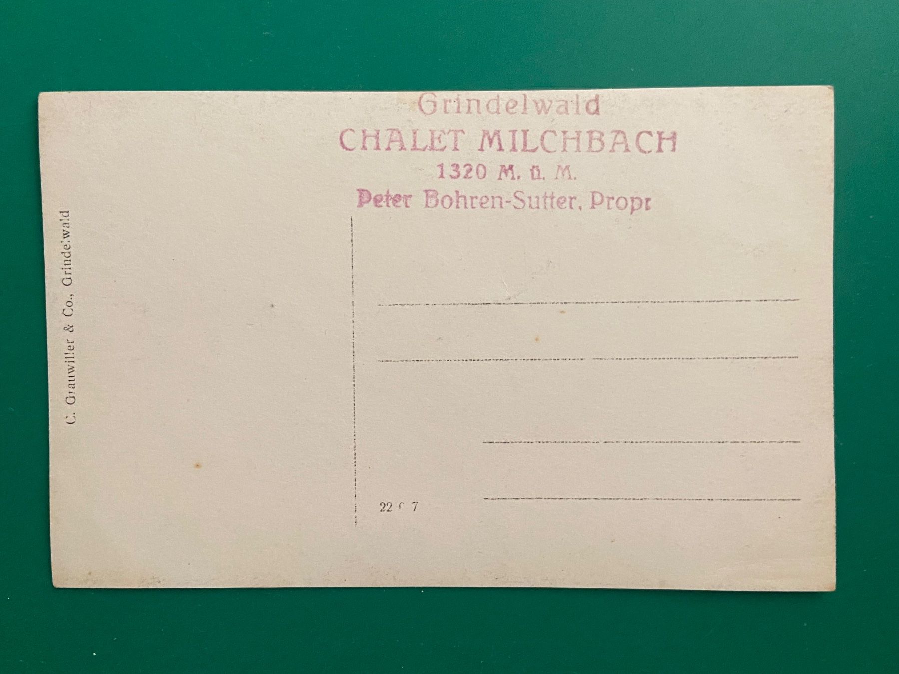 Cartoline postali: Chalet Milchbach - Grindelwald – Usato da Steg VS venduto da _vinci_ 1