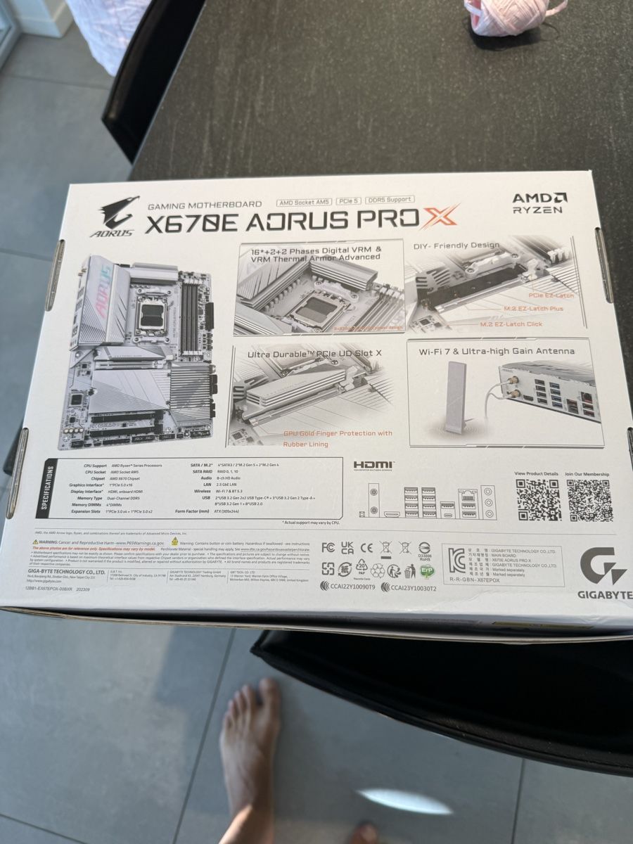 Gigabyte Mainboards: X670E Aorus pro X – Gebraucht aus Montagnola von doc1974 3