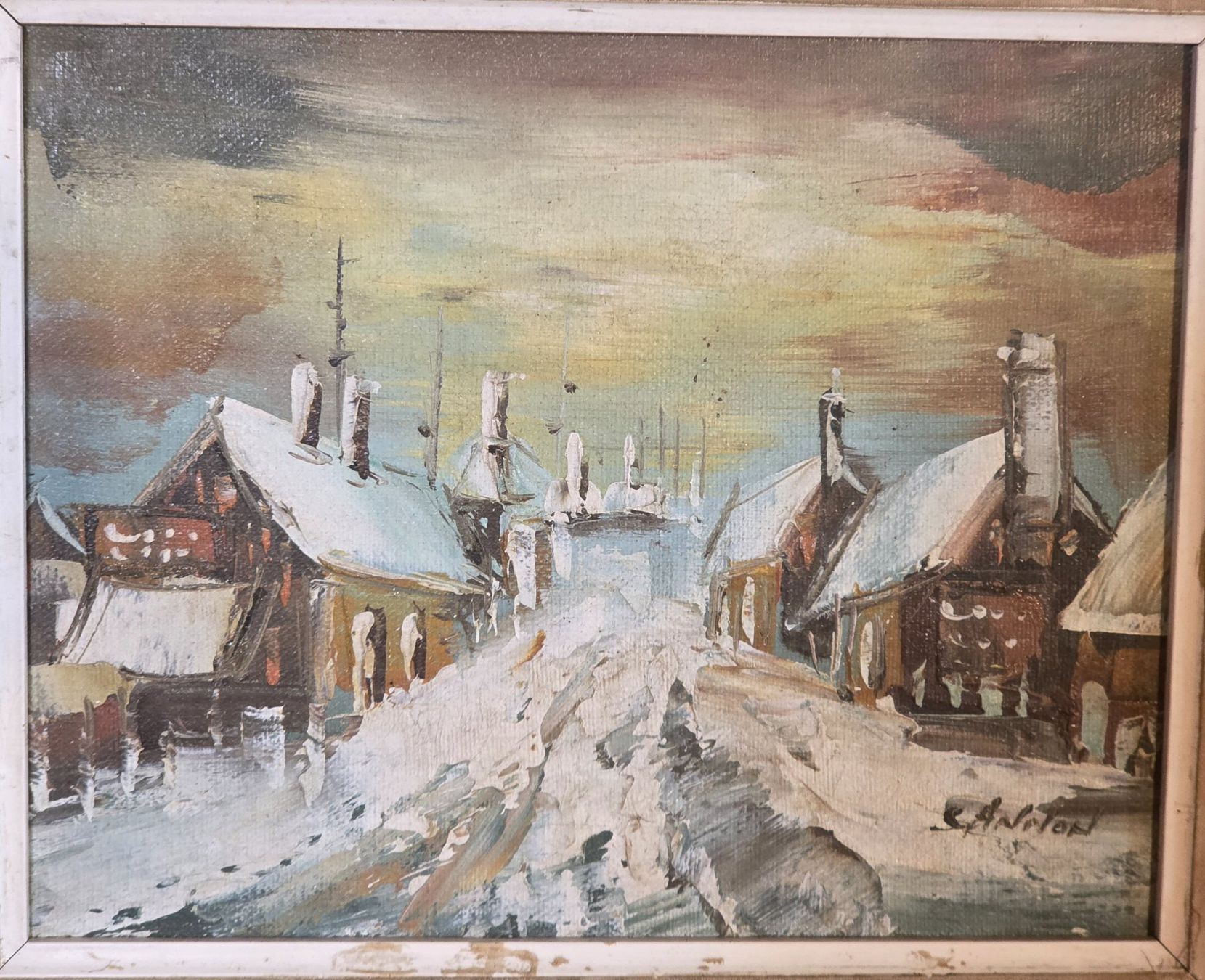 Dipinti: Ölgemalde einer verschneiten Landschaft – Usato da Rohrbach venduto da lod_m58r 3