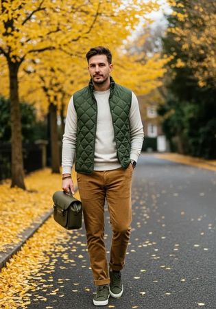 pantalon côtelé warren & parker taille 34/32 pour homme