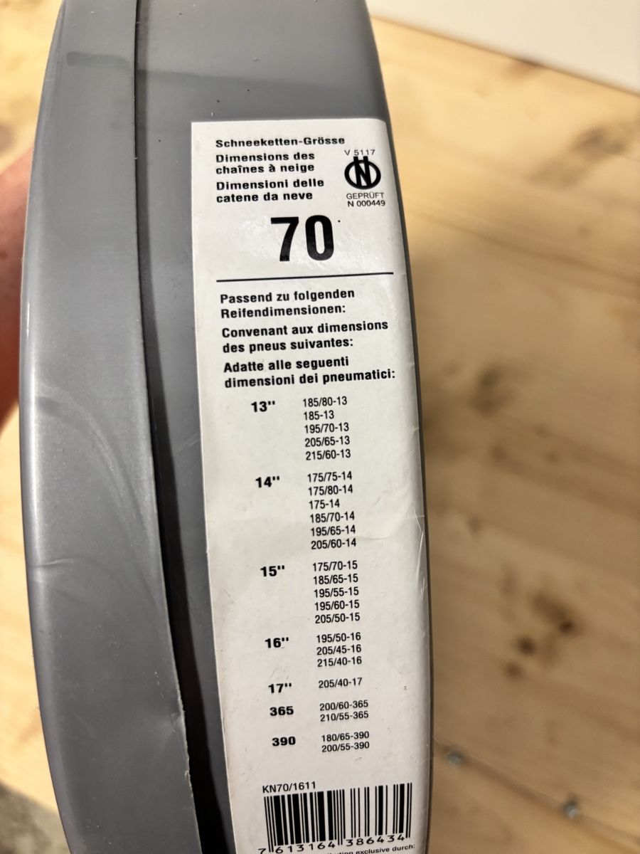 Schneeketten: Schneeketten Grösse 70 – Gebraucht aus Rothrist von BOA 1