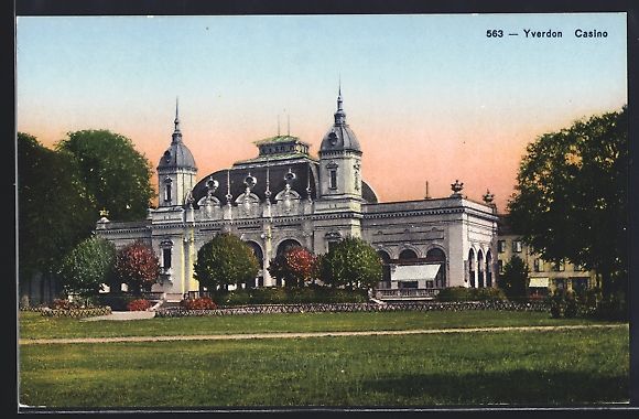 Cartoline postali: AK Yverdon, Casino – Usato da Berlin venduto da bartko-reher