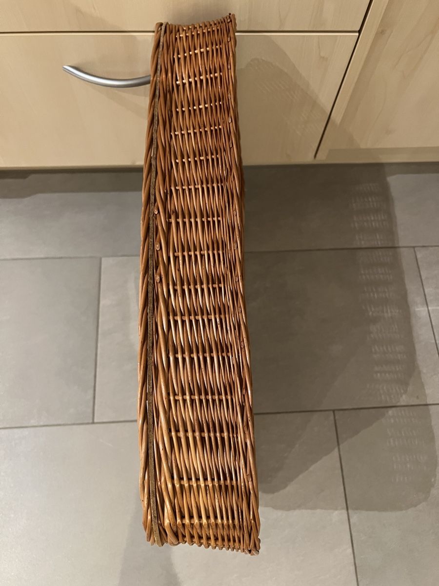 Piatti di portata: Rattan-/Weidenkorb Tablett Serviertablett 55 cm x 43 cm – Usato da Moosleerau venduto da Tami8 1