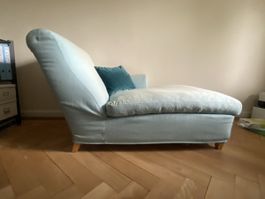 Elegante Chaiselongue Nonnamaria,hellblau, guter Zustand