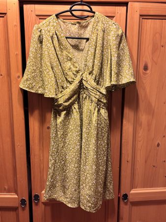 Robe verte d'été fleurie, taille 36 / S