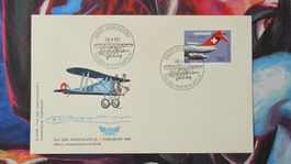 CL36 Enveloppe + Timbre Suisse - Theme Aviation 1982