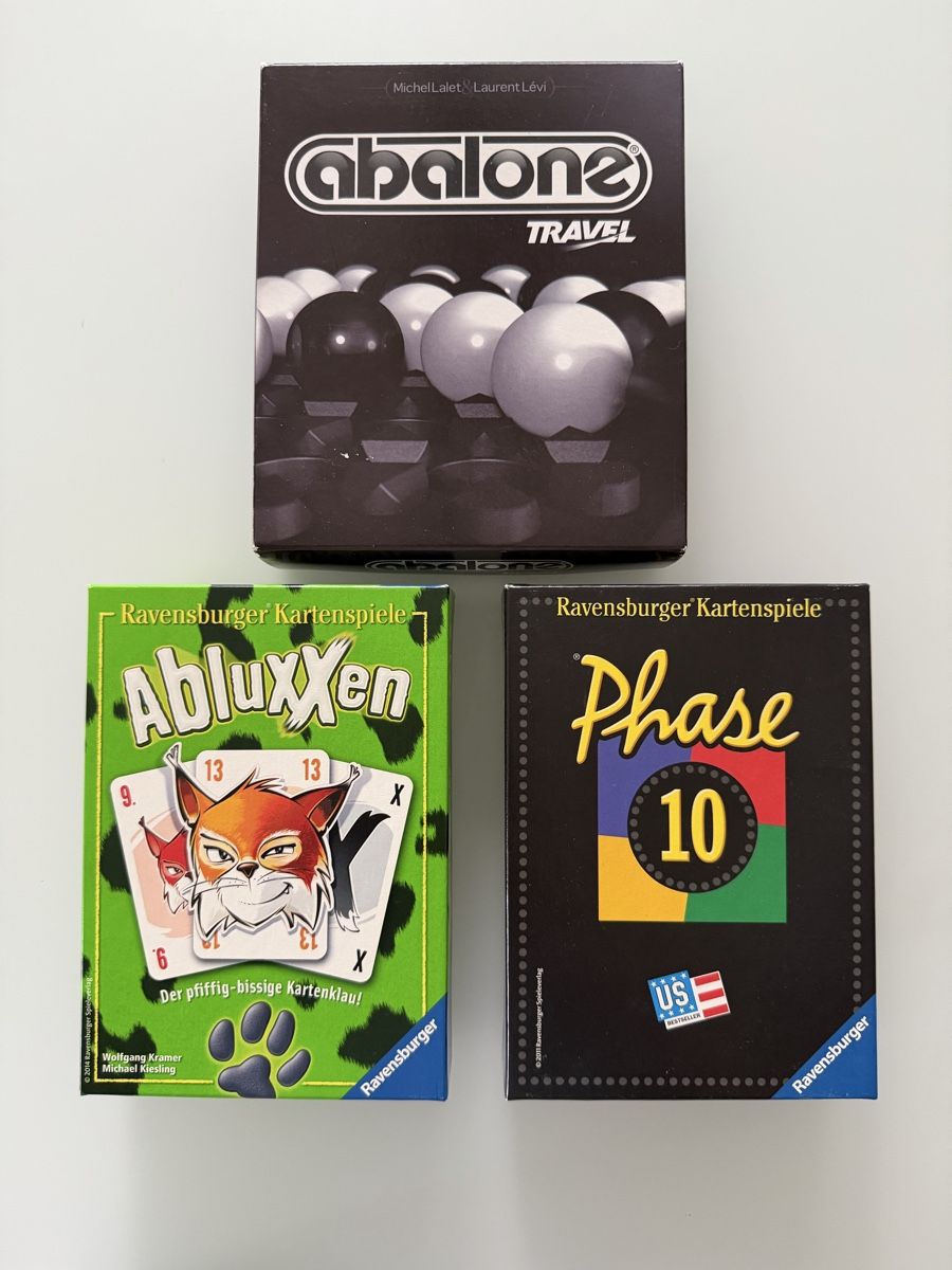 Giochi: ***3er Set: Abalone Travel, Abluxxen, Phase 10*** – Usato da Oberbipp venduto da Jumeirah01