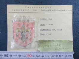 FAMILIENWAPPEN " OPPLIGER SUMISWALD + RÖTHENBACH BE " KARTE