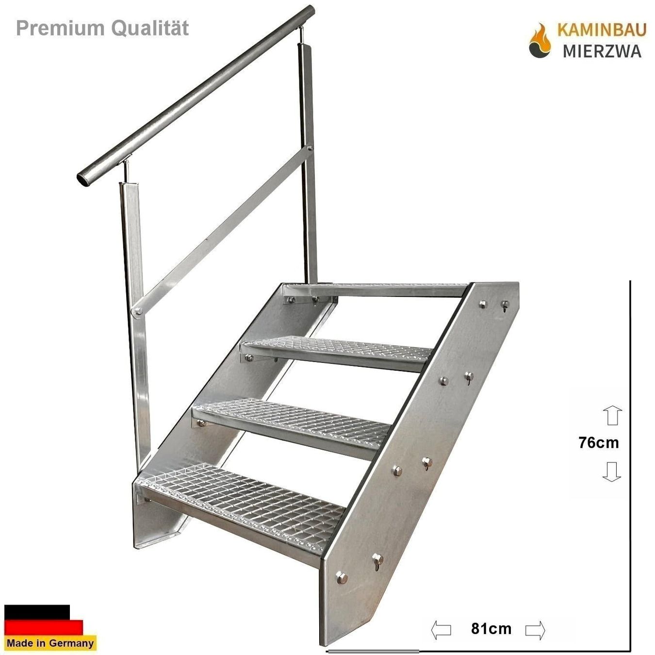 Sonstiges: Stahltreppe 4 Stufen+Geländer 100x76cm – Neu und originalverpackt aus Bottighofen von zaap 1
