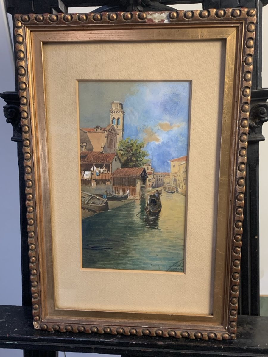 Dipinti: Venedig 19. Jh Aquarell  – Usato da Wolfhalden venduto da SecondAntique 1