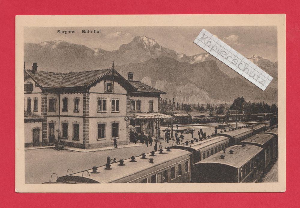Sargans (SG) Bahnhof mit Rollmaterial Kaufen auf Ricardo