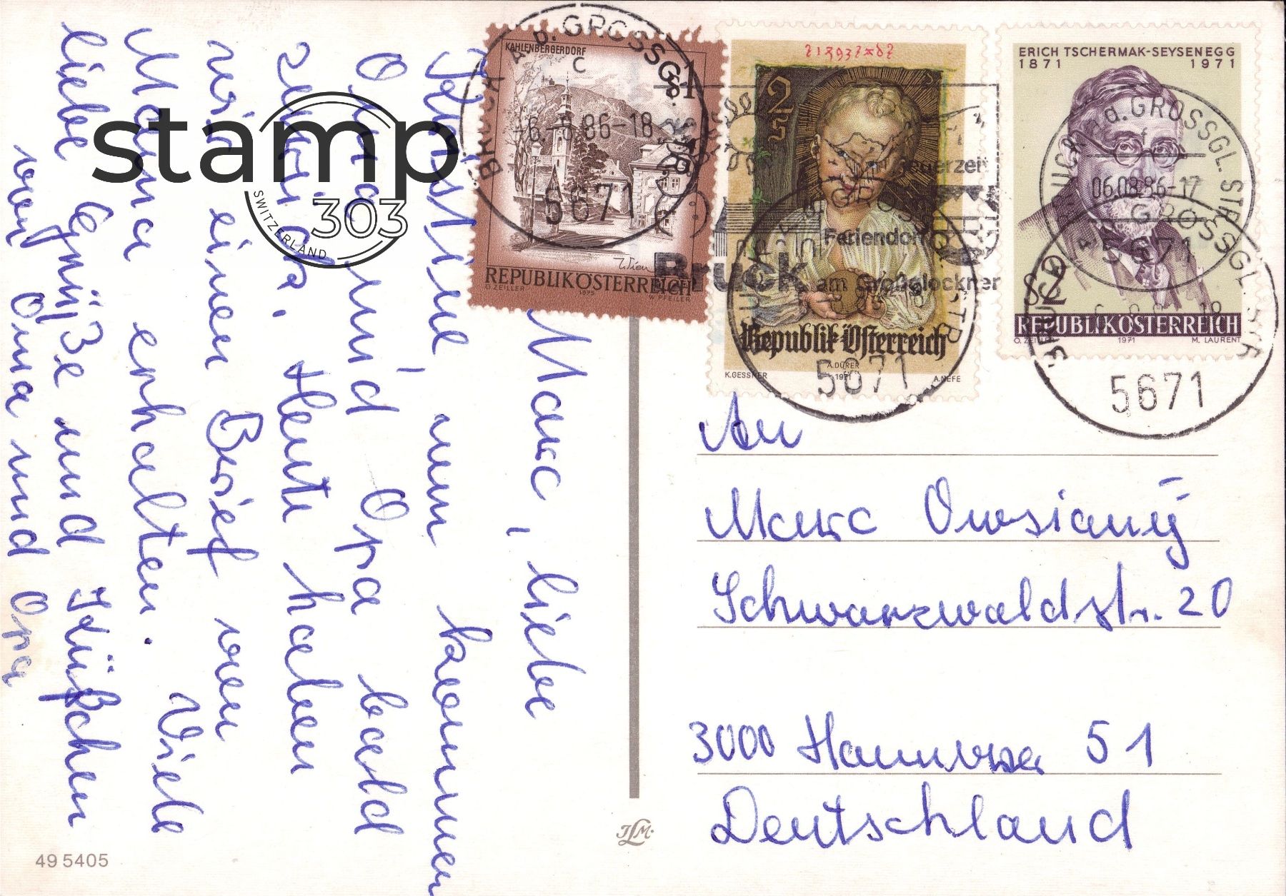 Cartoline postali: AK Katzen_mit 2 Katzenkinder – Usato da Eggersriet venduto da stamp303 1