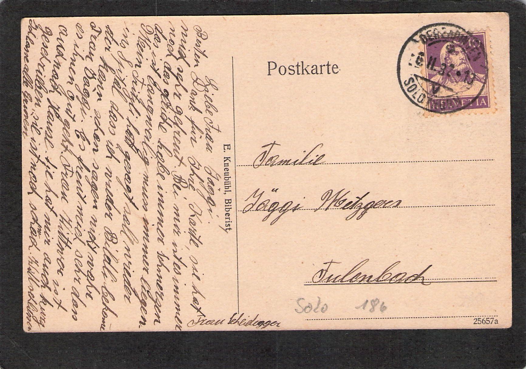 Cartoline postali: ^Derendingen SO , 1932 – Usato da Reichenburg venduto da Pipo-67 1