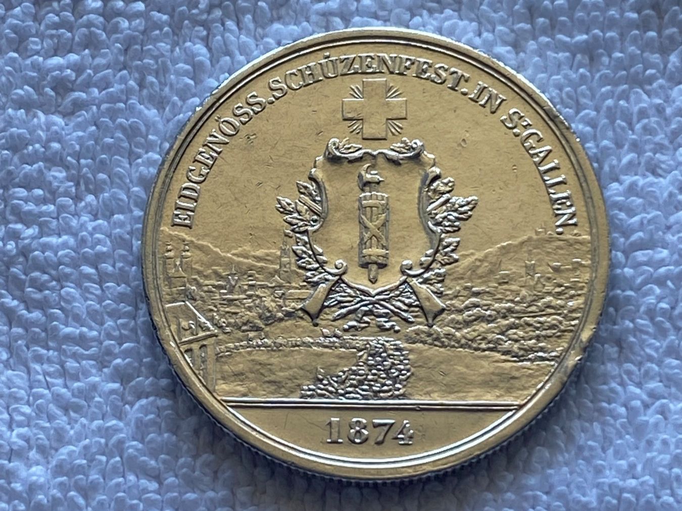 Tutti le monete: 5 francs/Franken 1874 St. Gallen – Usato da Nyon venduto da Ilmi09 1
