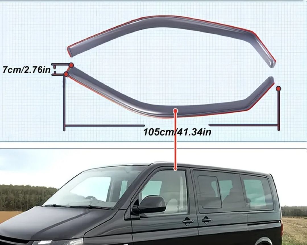 VW Alle Autoersatzteile: Windabweiser für VW T5/T6 Transporter & Multivan – Neu und originalverpackt aus Hohenrain von cars77 2