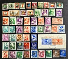 PRO JUVENTUTE SAMMLUNG 33-132 BLOCK 3 6 KOMP. SÄTZE BIS 1949