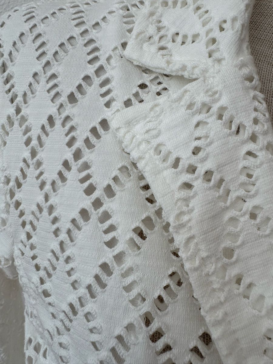 Comma Giacche: Blazer blanc ajouré COMMA, taille 36  – Nuovo (secondo la descrizione) da Morges venduto da sandy069 2
