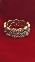 Exklusives Diamant-Ring-Set 18K Tricolor (3 Ringe) – Chevron