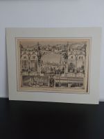 St.Gallen Festplatz mit Passepartout 49x60cm.