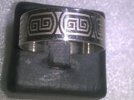 RING EDELSTHAL,,,SILBER FARBE,,,GLANZIG
