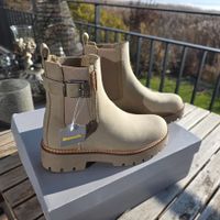 🐸 BENCH CHELSEA BOOTS NEU 36 BEIGE BRAUN - COOL!