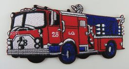 FEUERWEHRAUTO - Aufnäher - Aufbügler - Stickerei - 12x6cm