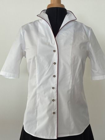 Kurzarm-Kelchkragen-Bluse von Van Laack  Gr 38