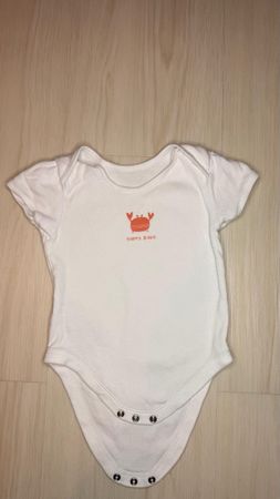 Baby Bodysuit, Size 12/18 M Short Sleeves, Crab Design Summ