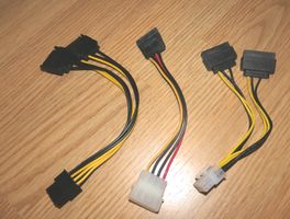 Stromkabel Adapter SATA, MOLEX, 8 Pin EPS, 6 und 8 Pin PCIe