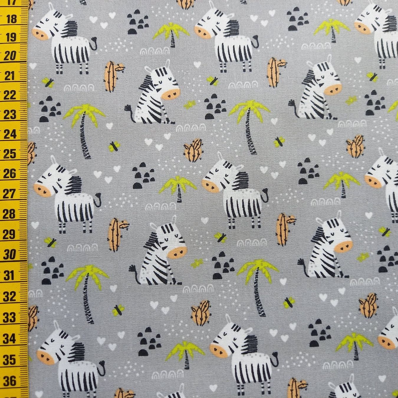 Tessuti: Beschichtete Baumwolle Zebra grau – Nuovo e nell'imballaggio originale da Winterthur venduto da Kimbana 1