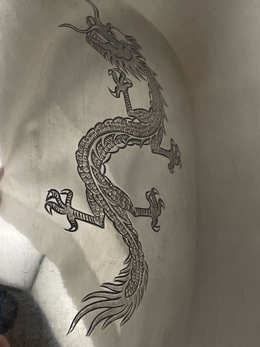 Bicchieri: Chinese Export Silver 19th - Antique Bamboo&Dragons Chalice – Usato da Genève venduto da PepitesdAlor 5