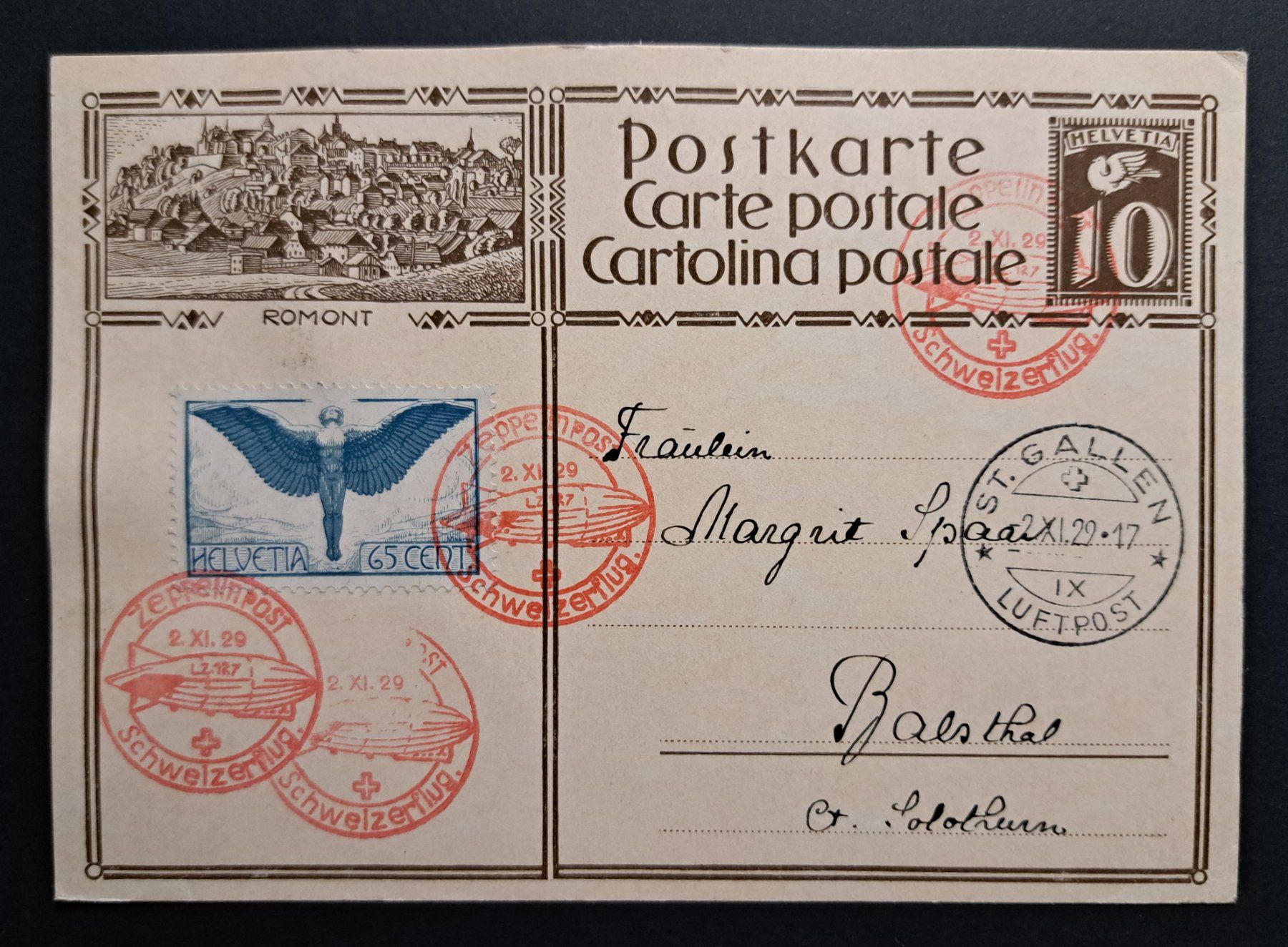 Tutti i francobolli: Lot Flugpost Zeppelin 1929 / 1930 – Usato da Unterägeri venduto da PhilatelieStudiger