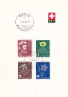 1949 Pro Juventute, Nr. 129-132, ET auf PTT-Bögli