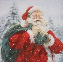 Serviette weihnachtsmann 25x25 (w402) 3Stk.
