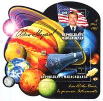 Block "Raumfahrt. Alan Shepard". Madagaskar