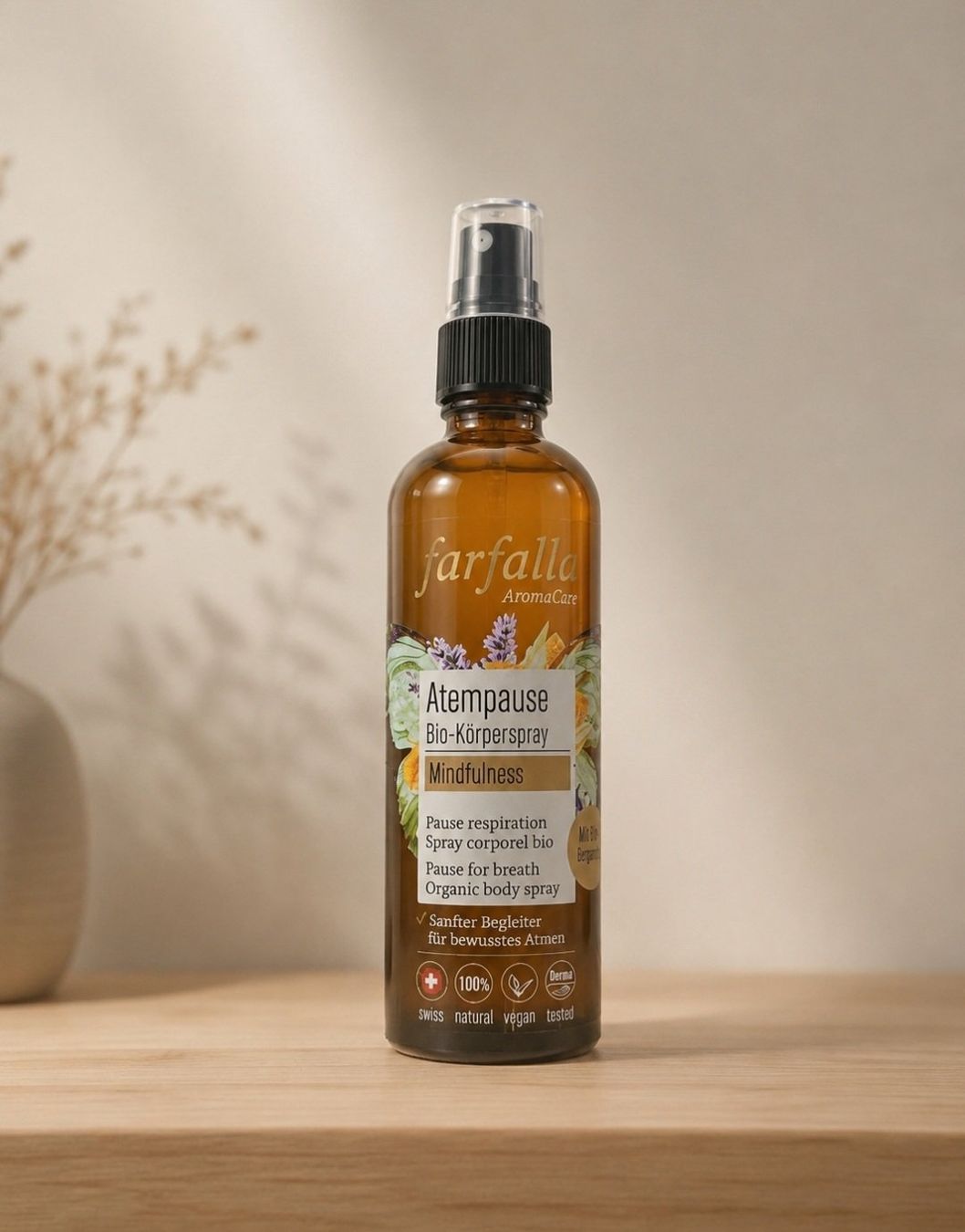 Farfalla Diffusori di oli essenziali: Farfalla Bio-Körperspray Atempause Mindfulness 100ml – Nuovo e nell'imballaggio originale da Dornach venduto da rom_tnh6