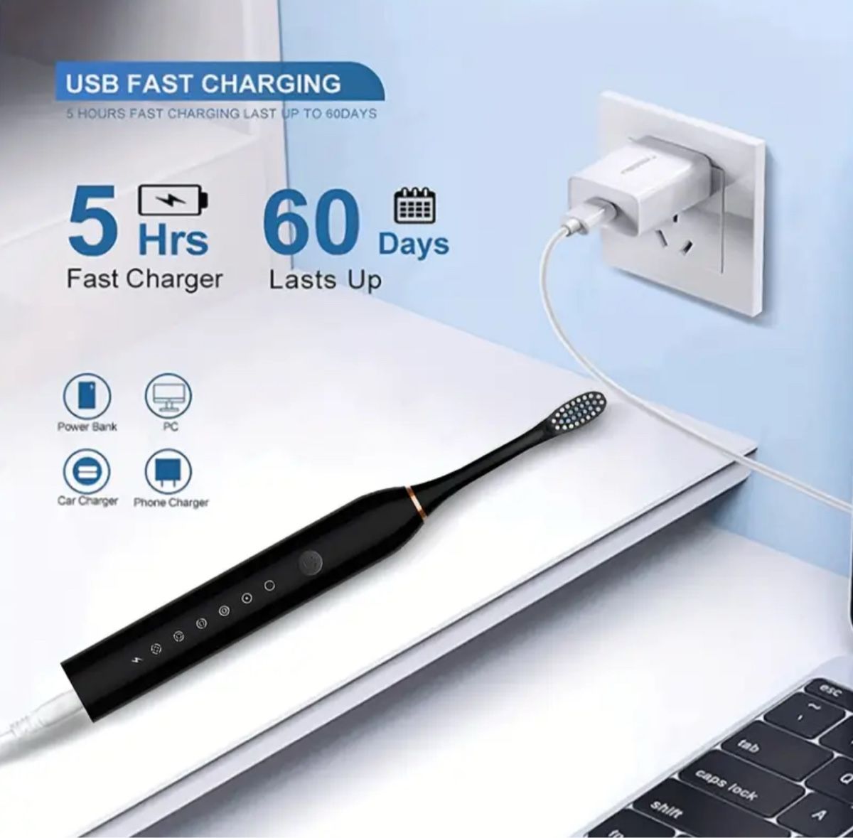 Cura dei denti: Elektrische zahnbürste, Timer, 4 Bürstenköpfe – Nuovo e nell'imballaggio originale da Suhr venduto da SchnapperCH 1