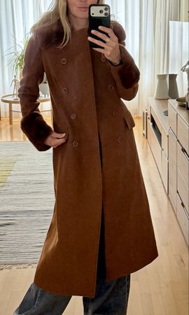 Marciano LA Wool Coat Brown New With Tags