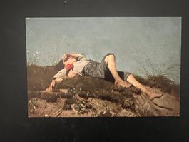 Ansichtskarte  Hirtenknabe koloriert ca. 1900  (V233)