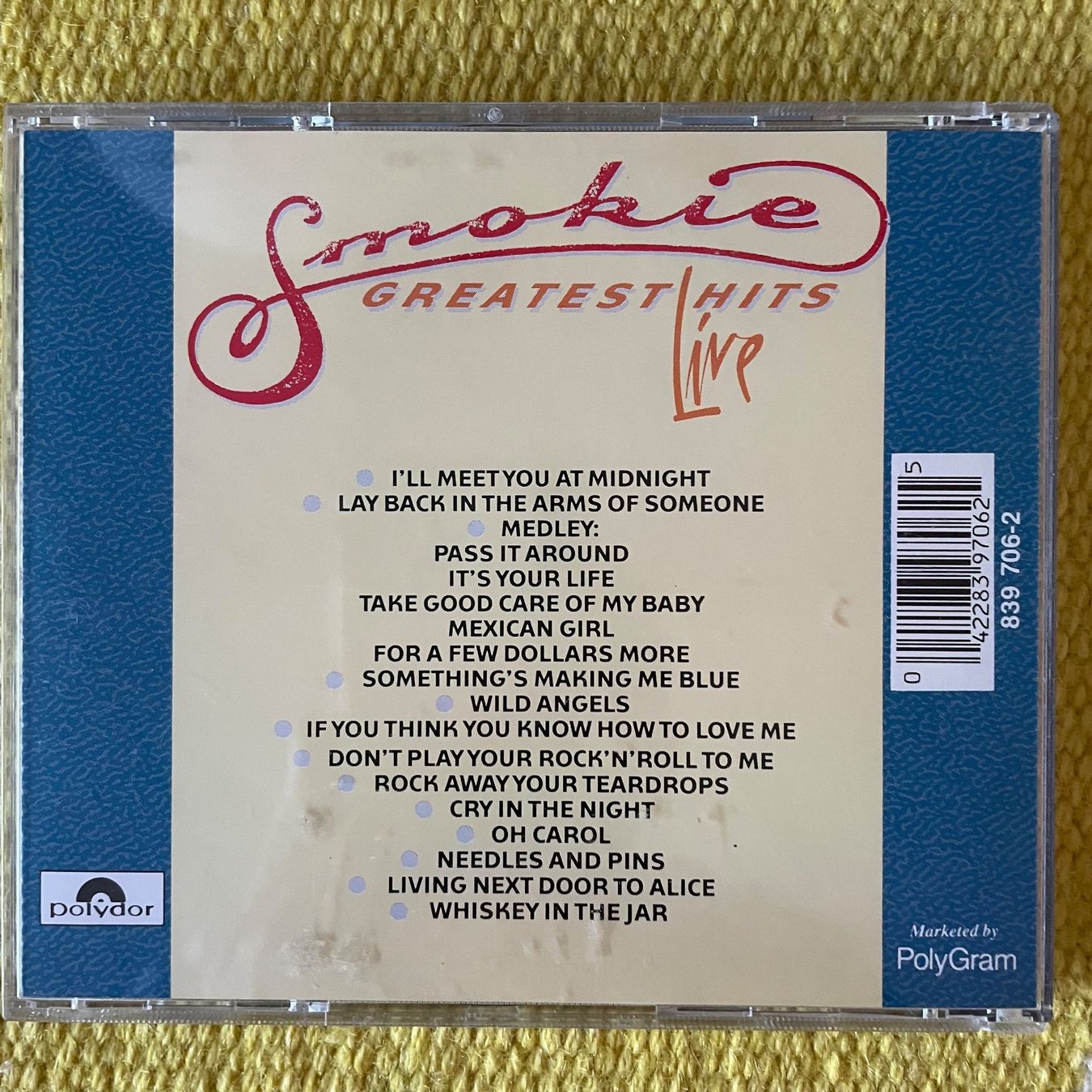 CD: SMOKIE-GREATEST HITS LIVE – Usato da Rorschacherberg venduto da CD-Roli 1