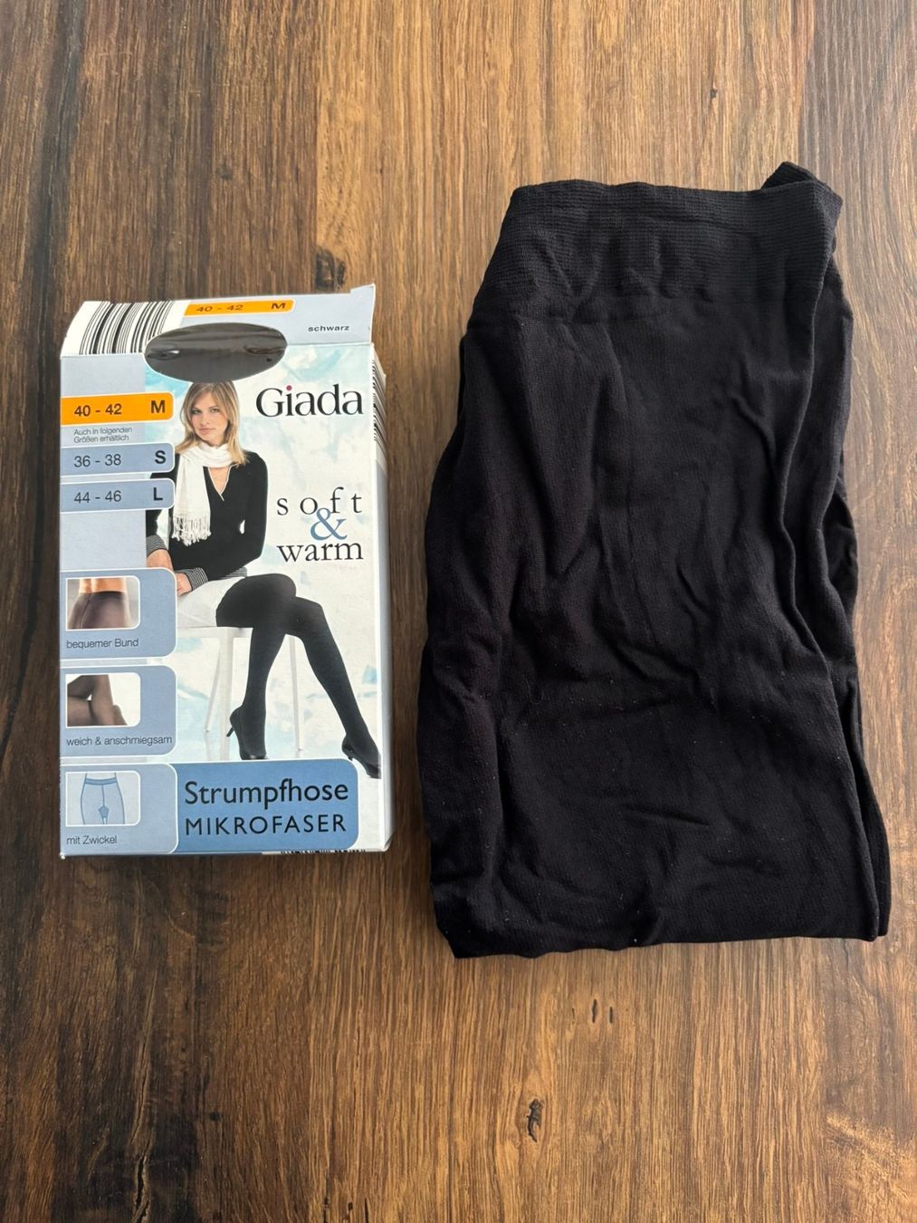 Calze & Collant: Giada Microfaser Strumpfhose schwarz - Grösse 40/42 – Nuovo e nell'imballaggio originale da Kleinandelfingen venduto da Baba23
