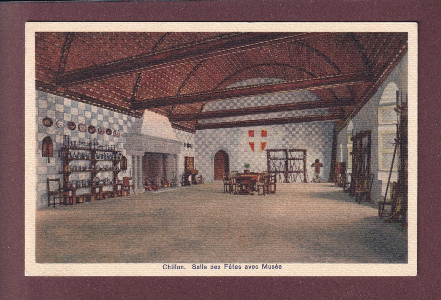 Cartoline postali: CHILLON - Salle des Fêtes - 1933 – Usato da Pully venduto da nicecards